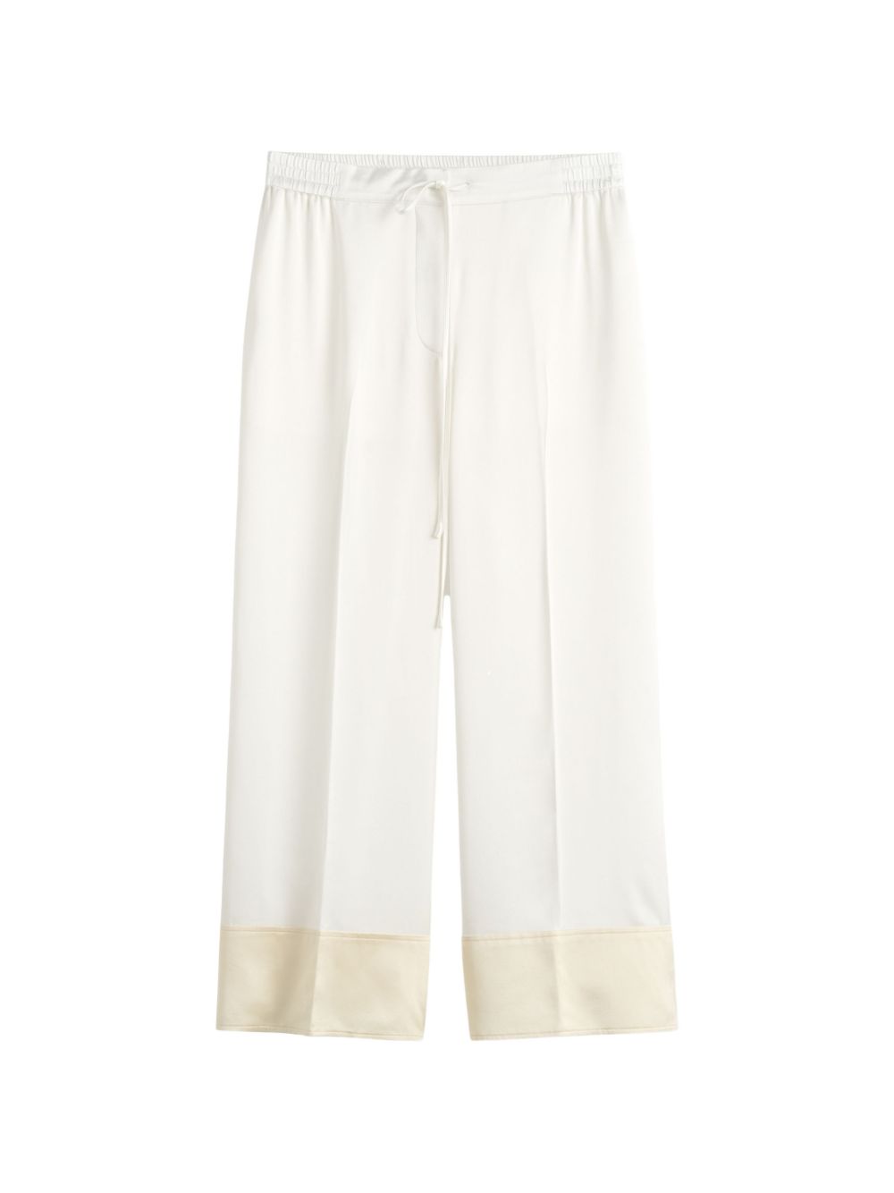 Pantaloni satinati con coulisse in beige Toteme - donna 