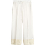 Pantaloni satinati con coulisse in beige Toteme - donna 