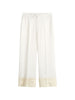 Pantaloni satinati con coulisse in beige Toteme - donna