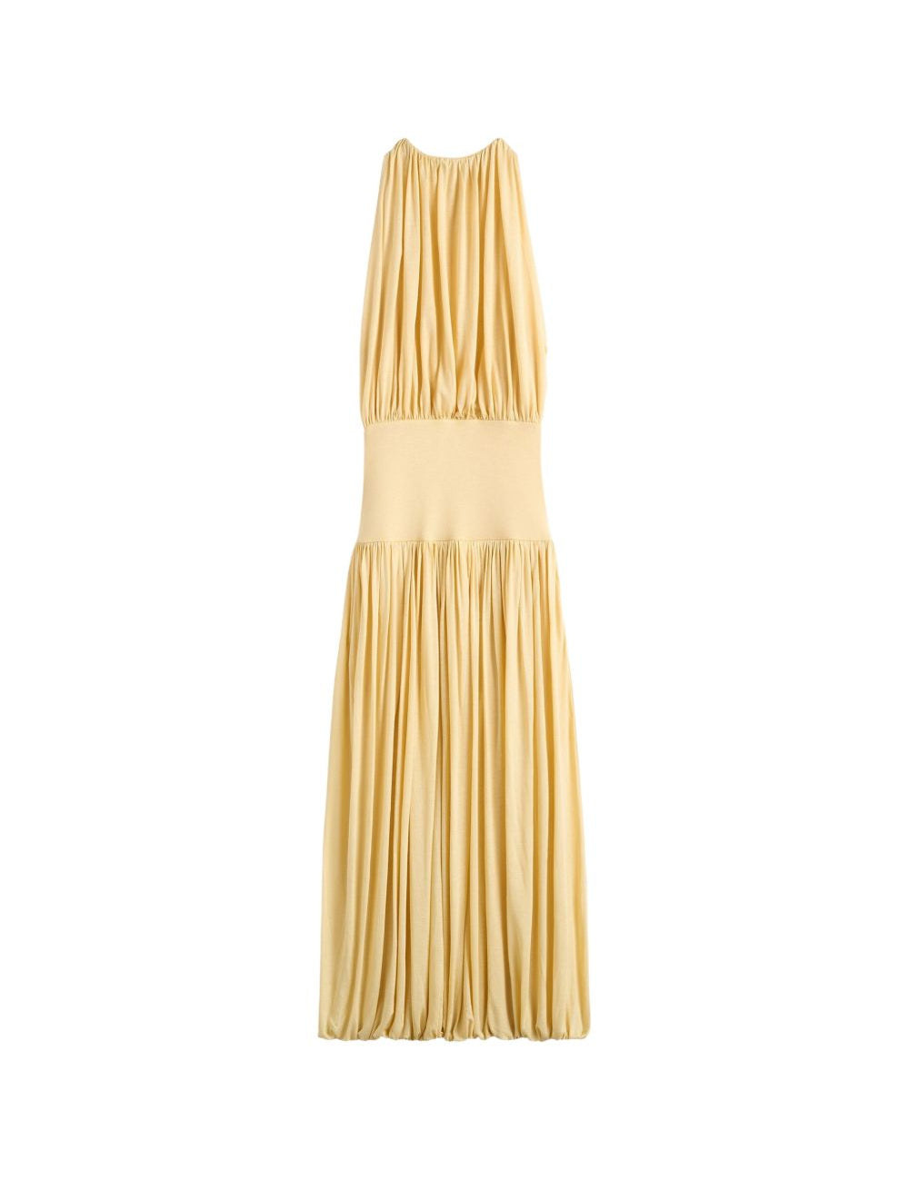 Abito lungo con arricciature in giallo Toteme - donna 