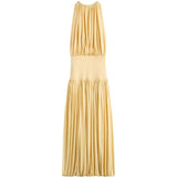 Abito lungo con arricciature in giallo Toteme - donna 