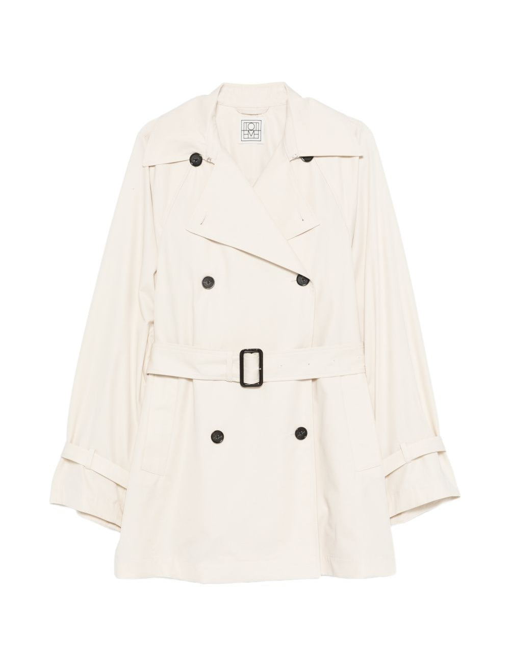 Trench doppiopetto con cintura in avorio Toteme - donna 