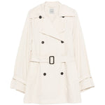 Trench doppiopetto con cintura in avorio Toteme - donna 
