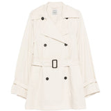 Trench doppiopetto con cintura in avorio Toteme - donna 