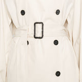 Trench doppiopetto con cintura in avorio Toteme - donna 