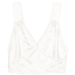 Canotta crop in raso in bianco Toteme - donna 