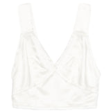 Canotta crop in raso in bianco Toteme - donna 