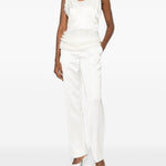 Canotta crop in raso in bianco Toteme - donna 