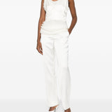 Canotta crop in raso in bianco Toteme - donna 