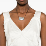 Canotta crop in raso in bianco Toteme - donna 