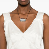 Canotta crop in raso in bianco Toteme - donna 
