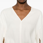 Blusa con scollo a V in bianco Toteme - donna 