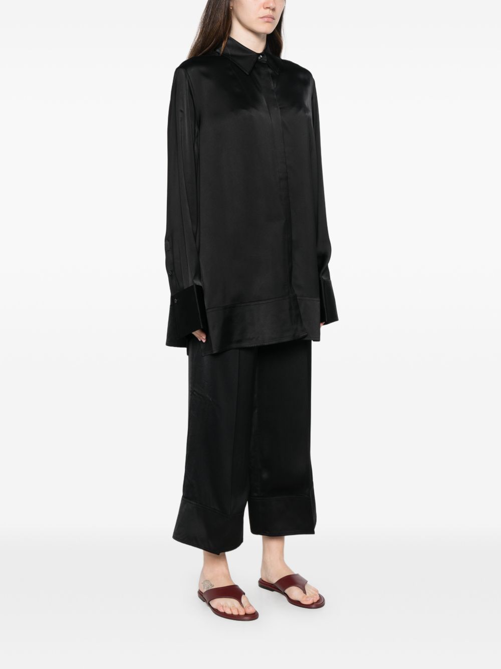 Camicia soft tuxedo in nero Toteme - donna 
