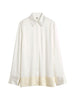 Camicia con bordo a contrasto in bianco Toteme - donna