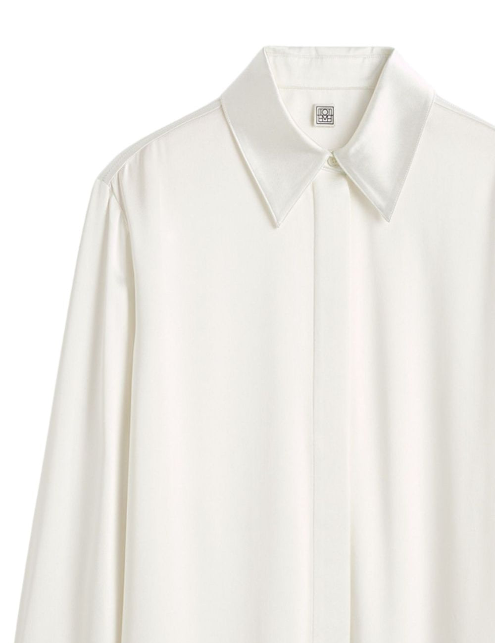 Camicia con bordo a contrasto in bianco Toteme - donna 