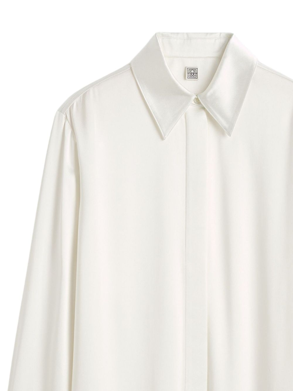 Camicia con bordo a contrasto in bianco Toteme - donna 