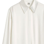 Camicia con bordo a contrasto in bianco Toteme - donna 
