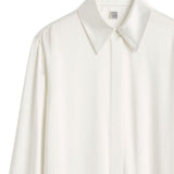 Camicia con bordo a contrasto in bianco Toteme - donna 