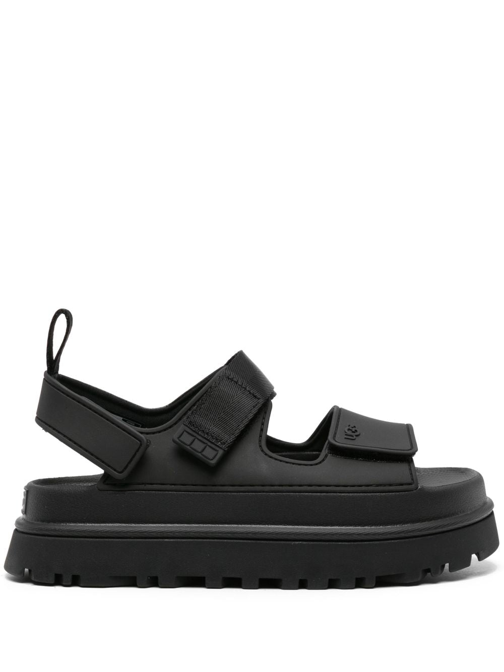 Sandali golden glow con chiusura a strappo in nero UGG - donna 