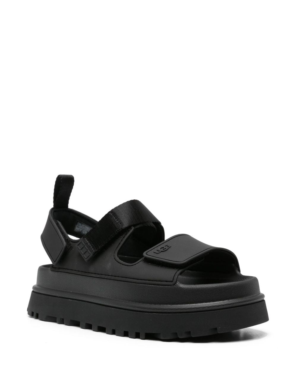 Sandali golden glow con chiusura a strappo in nero UGG - donna 