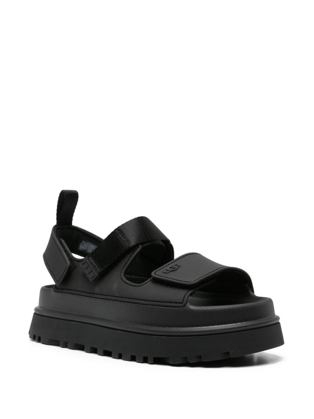 Sandali golden glow con chiusura a strappo in nero UGG - donna 
