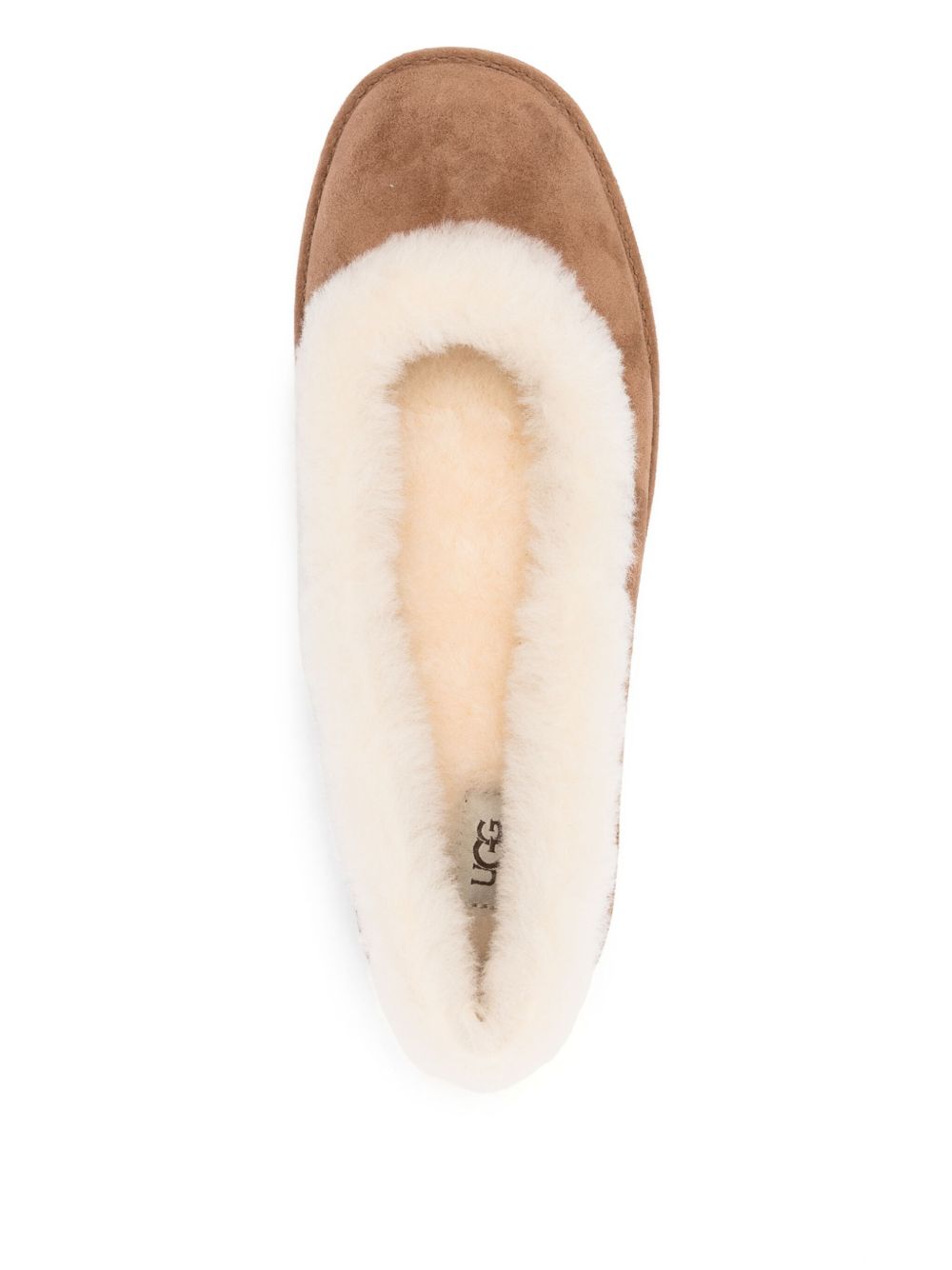Ballerine con bordi in pelliccia in marrone Ugg - donna 