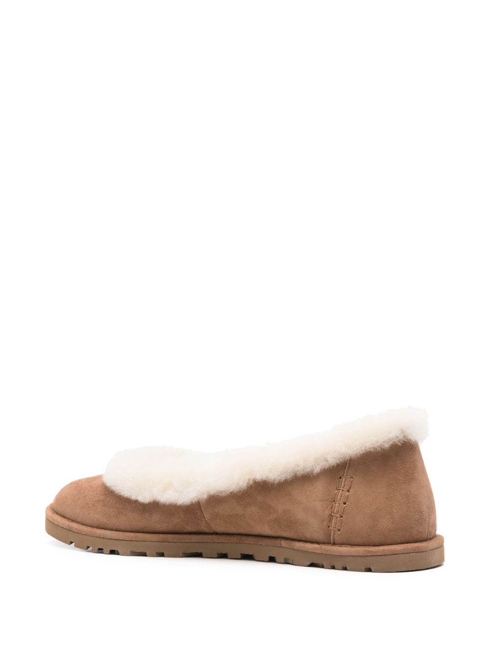Ballerine con bordi in pelliccia in marrone Ugg - donna 