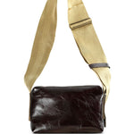 Borsa a spalla in pelle lucida in bordeaux Uma Wang - donna 