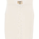 Top con scollo a v con frange in beige Uma wang  - donna 