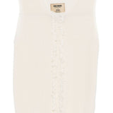 Top con scollo a v con frange in beige Uma wang  - donna 