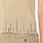 Top con scollo a v in beige Uma wang  - donna 