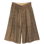 Pantaloncini con stampa geometrica in marrone Uma wang - donna 