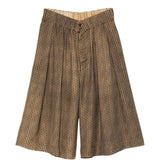 Pantaloncini con stampa geometrica in marrone Uma wang - donna 