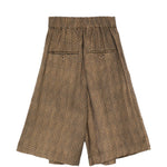 Pantaloncini con stampa geometrica in marrone Uma wang - donna 