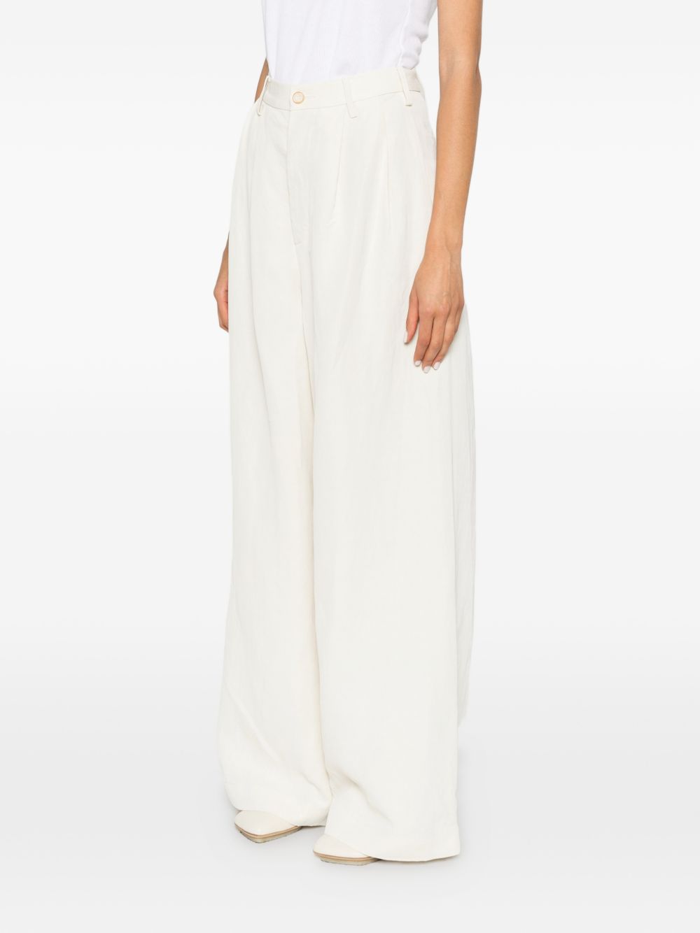 Pantaloni Palazzo Paella in bianco Uma wang  - donna 