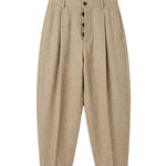 Pantaloni a vita alta pirde in beige Uma Wang - donna 