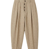 Pantaloni a vita alta pirde in beige Uma Wang - donna 