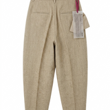 Pantaloni a vita alta pirde in beige Uma Wang - donna 