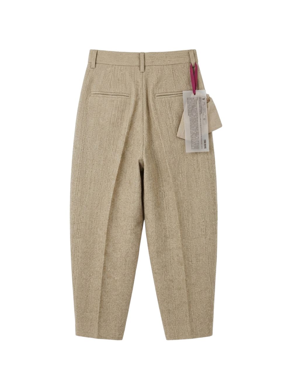 Pantaloni a vita alta pirde in beige Uma Wang - donna 