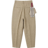 Pantaloni a vita alta pirde in beige Uma Wang - donna 