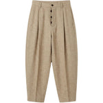 Pantaloni a vita alta pirde in beige Uma Wang - donna 