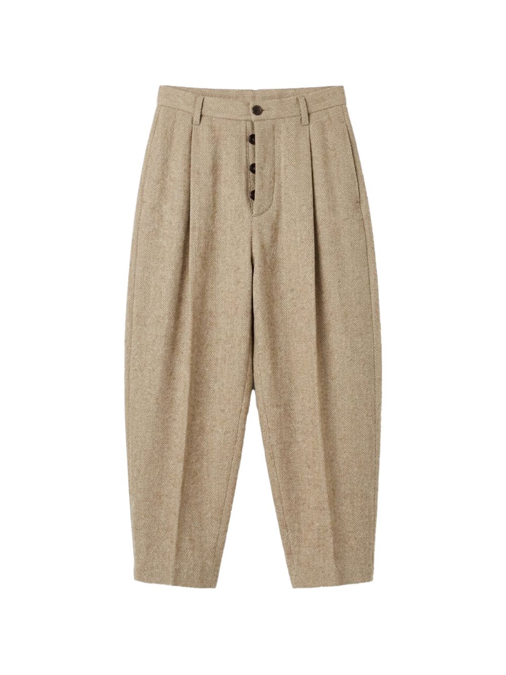 Pantaloni a vita alta pirde in beige Uma Wang - donna 