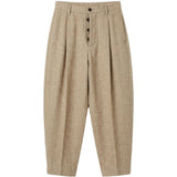 Pantaloni a vita alta pirde in beige Uma Wang - donna 