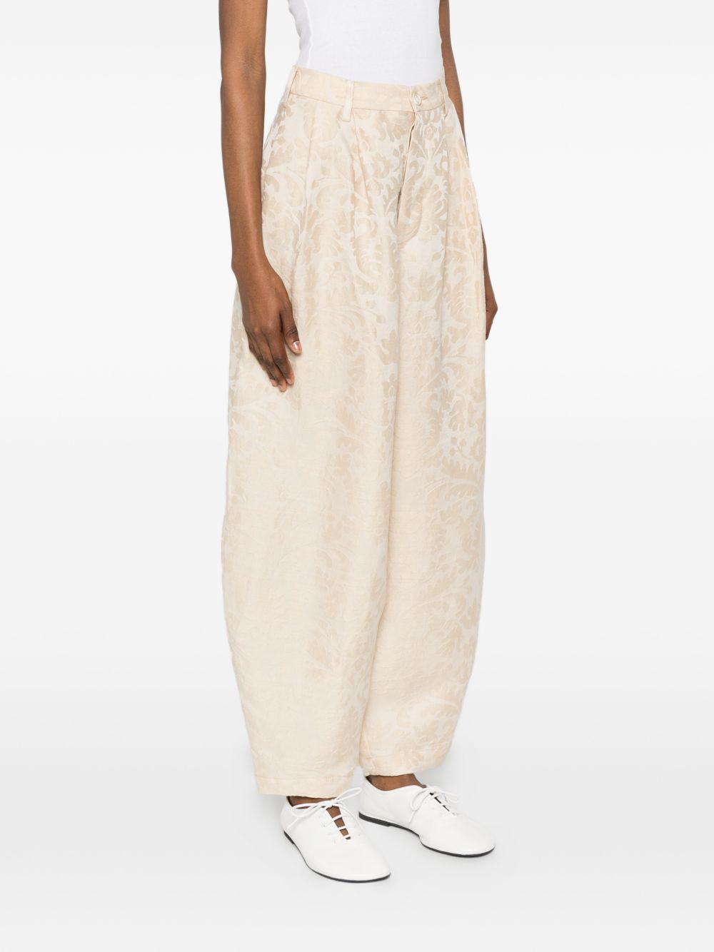 Pantaloni in jacquard Piper in beige Uma wang  - donna 