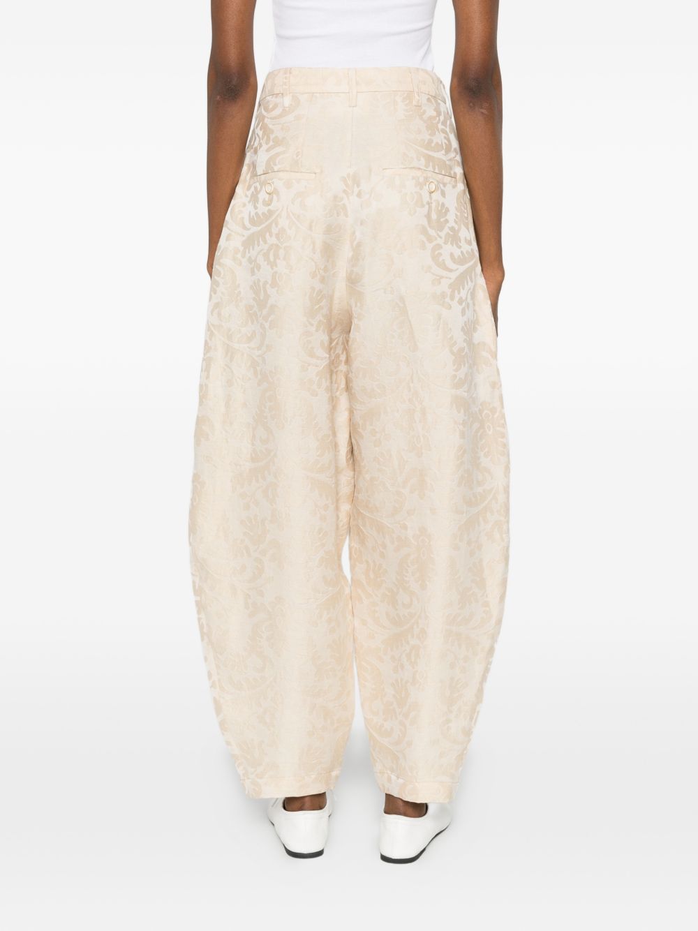 Pantaloni in jacquard Piper in beige Uma wang  - donna 