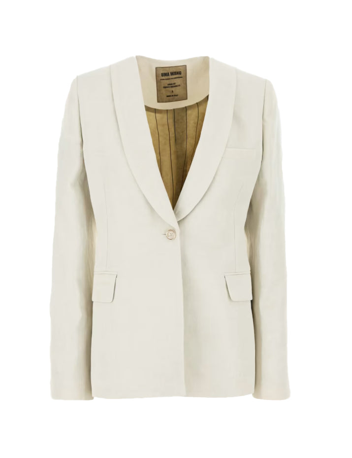 Blazer Kiran con revers a scialle in bianco Uma wang  - donna 