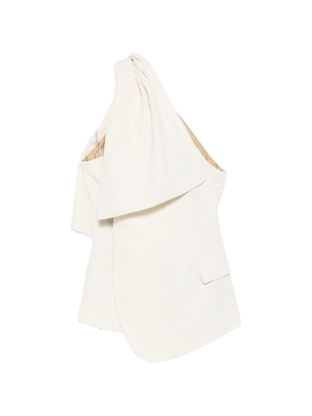 Top drappeggiato asimmetrico in beige Uma wang - donna 