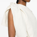 Top drappeggiato asimmetrico in beige Uma wang - donna 