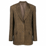 Giacca con stampa geometrica kava in marrone Uma wang - donna 