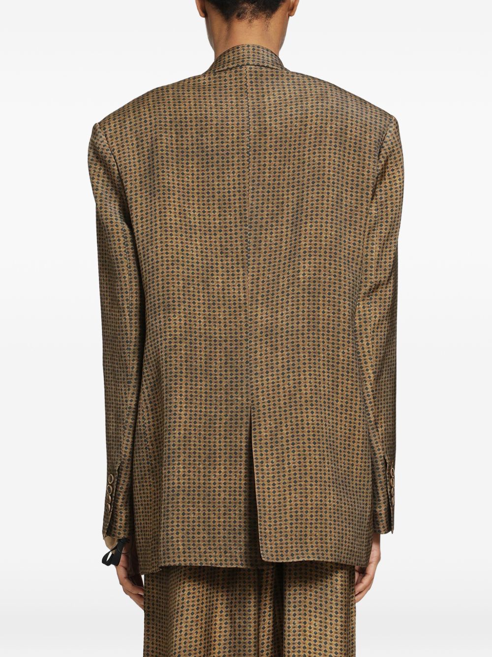 Giacca con stampa geometrica kava in marrone Uma wang - donna 